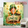 Flat Printing Curtains Without Rod Stpatrickcoins Chic Digital Printed Versatile Polyester Fabric Curtain Set Of 2 Made Washable