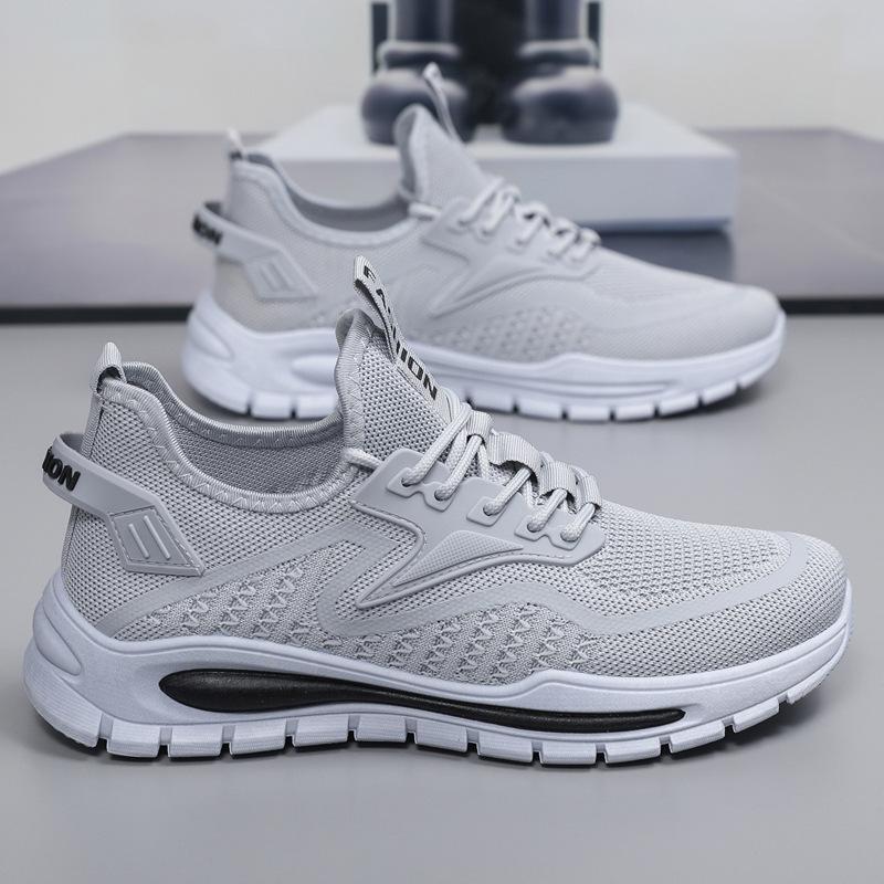 Men's Shoes Popular 2025 Summer Breathable Fly-woven Thin Men's Versatile Mesh Trendy Shoes Sports and Leisure Shoes Foreign Trade Shoes