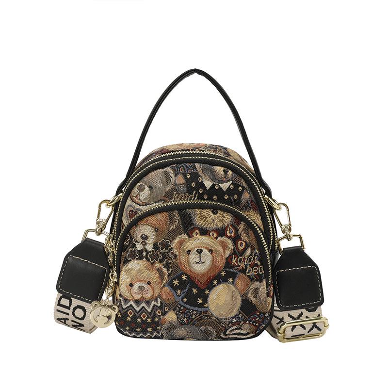 2025 Hello Kitty Women's Cartoon Bear Shoulder Crossbody Phone Bag - Cute, Fashionable, Versatile