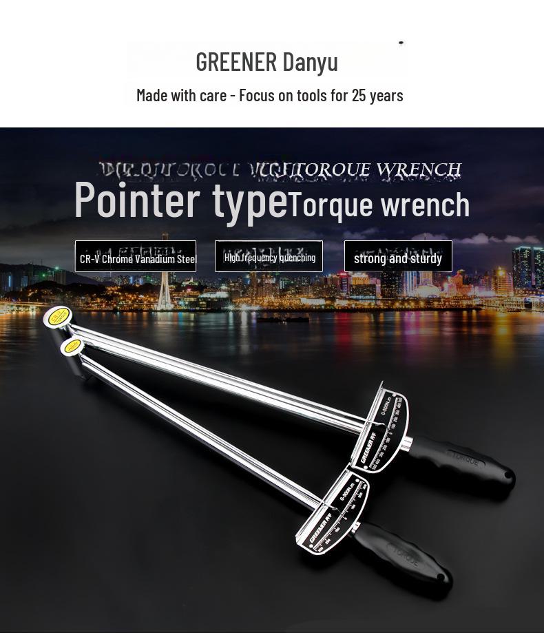 Green Forest Dial Torque Wrench - Kilogram Scale