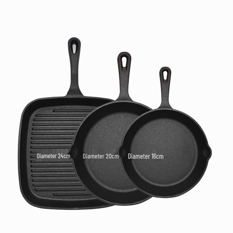 

ZISIZ Cast Iron Frying Pan Set
