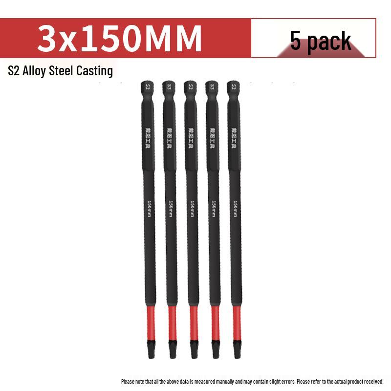 Hexagonal Anti-Slip S2 Alloy Steel Magnetic Screwdriver Bits for Electric Drills