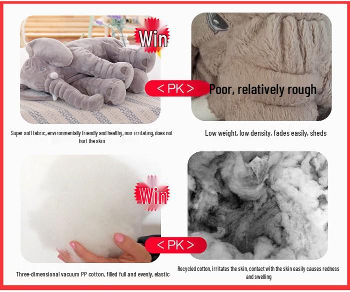 Plush Elephant Doll Sleep Pillow for Baby & Children