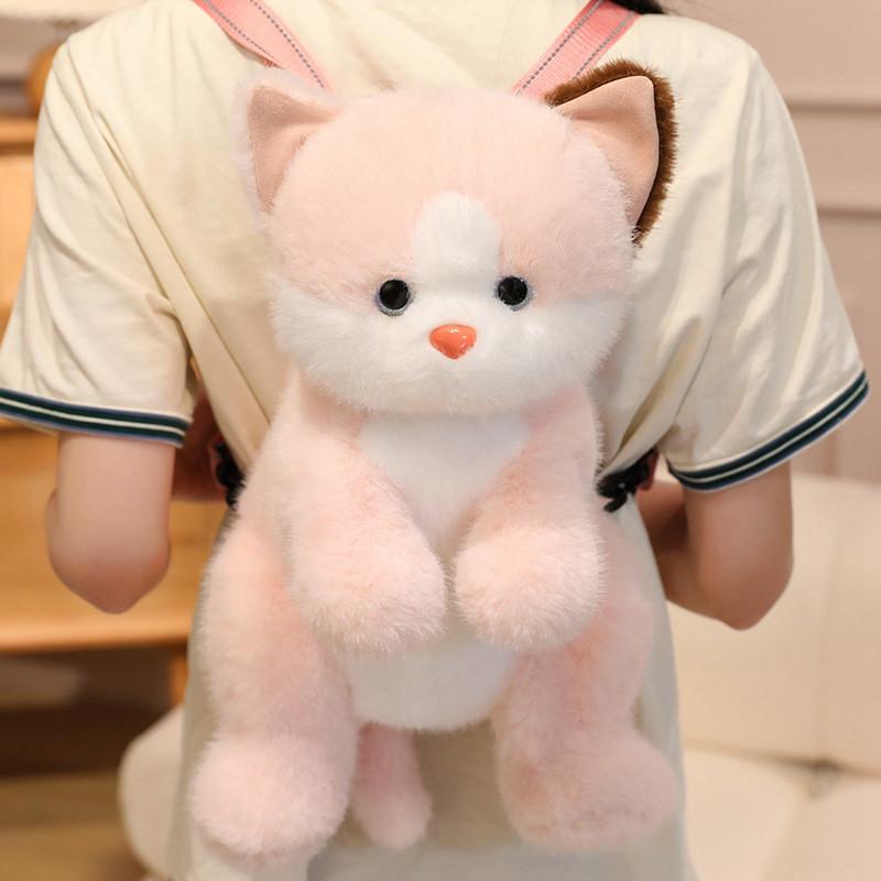 Cat Plush Cute Toy Backpack Children Girl Festival Gift Soft Animal Carrier Doll