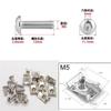 10 sets M6/M5/M4 Stainless Steel U Type Clips Thread 5mm 6mm 4mm Reed Nuts and Bolts Screws for Car Motorcycle Scooter ATV