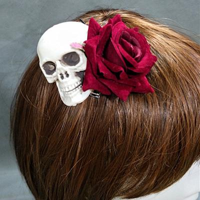 Personalized Dark Dress Skeleton Hair Clip