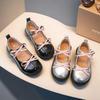 Girls Bow Princess Leather Shoes 2025 Spring and Autumn Lolita Children Shallow Mouth Single Shoes Middle and Older Children and Students Perfo