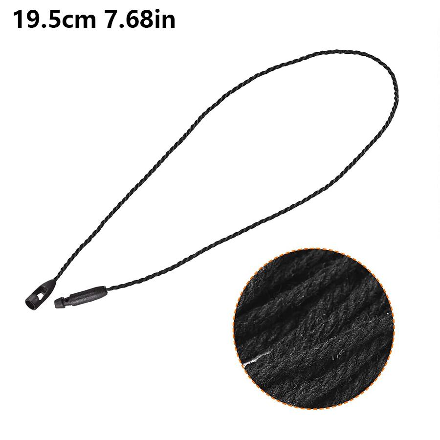 100 Stück Polyester Bekleidungsetikett-Schnüre mit Kunststoff-Druckknöpfen Kugelperlen Kleidungsetiketten Einzelhandelsetiketten Festivalzubehör JXB
