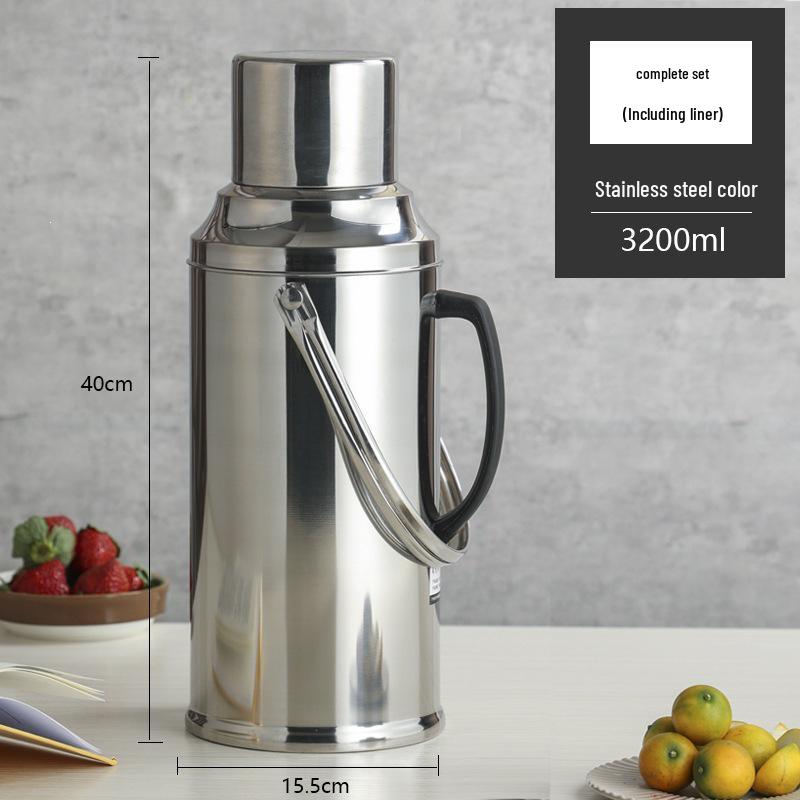 Large Capacity Stainless Steel Teapot Kettle Thermos for Dormitory Use