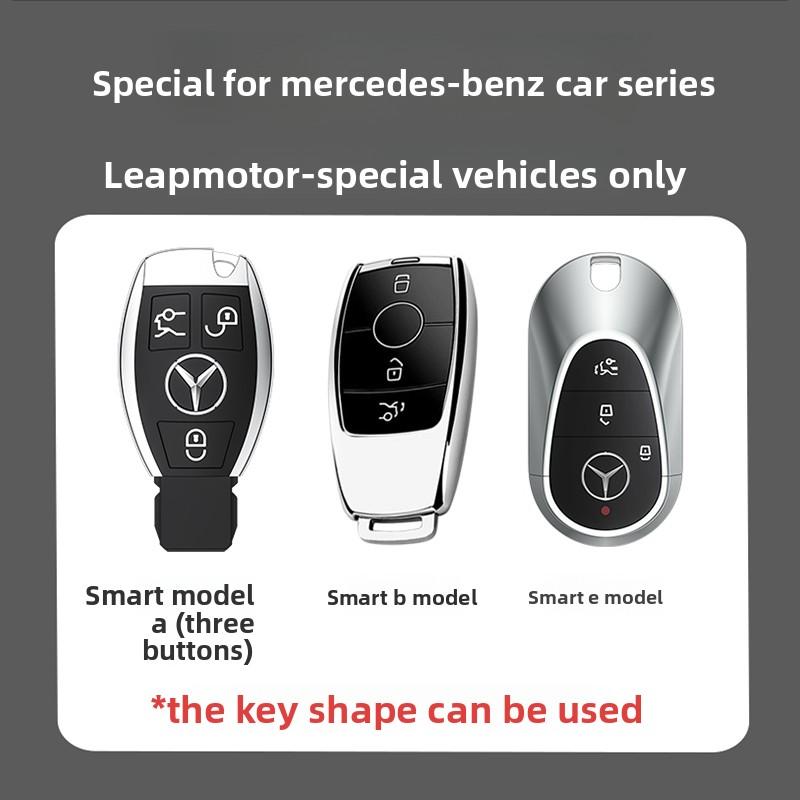 RPO5   Car Zinc Alloy Key Case Bag Metal Key Shell For Mercedes-Benz AMG C-Class S-Class GLC EQE EQS W223 X254 V297 V295 W206 S206 X206