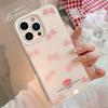 Gilded Red Checkered Bow IPhone 15 Phone Case Apple 14 Suitable for 16promax Glass Hard 13 Sweet