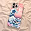 Kanagawa Great Wave Anime Phone Case Color Silver Shell For IPhone 17 16 15 14 13 12 11 Pro Max Plus
