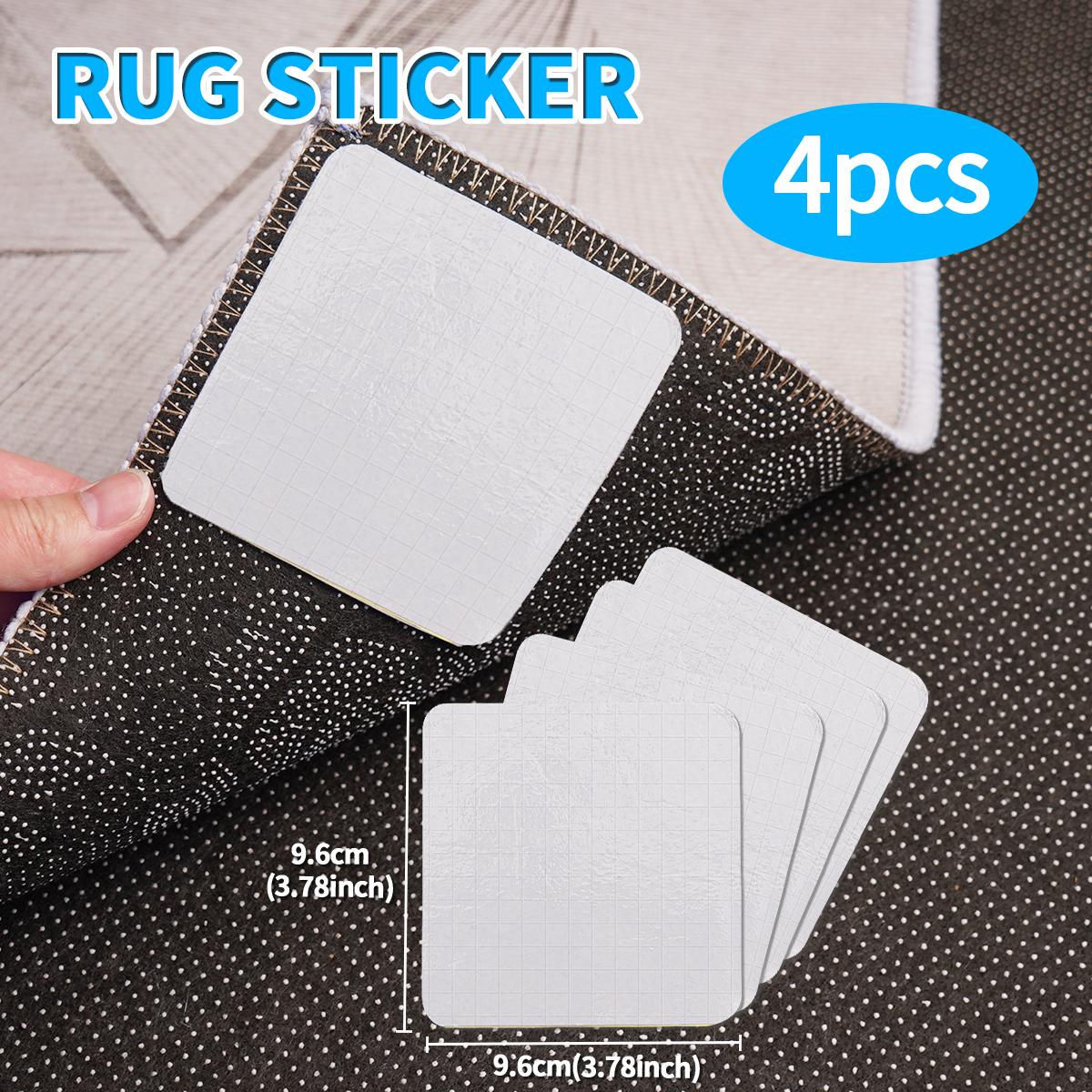 

4/8Pcs Non-Slip Rug Gripper Tape Washable Carpet Pad for Hardwood Floors Reusable Fixed Sticker for Bathroom