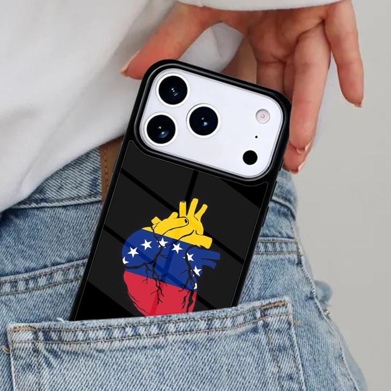 Venezuela Flag Coat Of Arms Soft Phone Case for iPhone 17ProMax 12 13 14 15 16e 17 Pro Max Plus Air Cover
