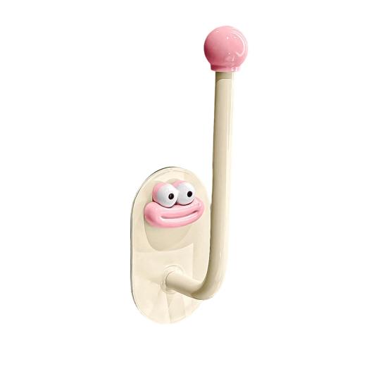 Adhesive Wall Hooks Hair Accessories Organizer Rounded Edge Cartoon Adhesive Hook for Bathroom Kitchen