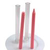 Molde para Velas Cilíndricas Rayadas de Palo Largo Plástico Acrílico Transparente Molde para Velas Hecho a Mano para Aromaterapia Herramientas de Manualidades DIY