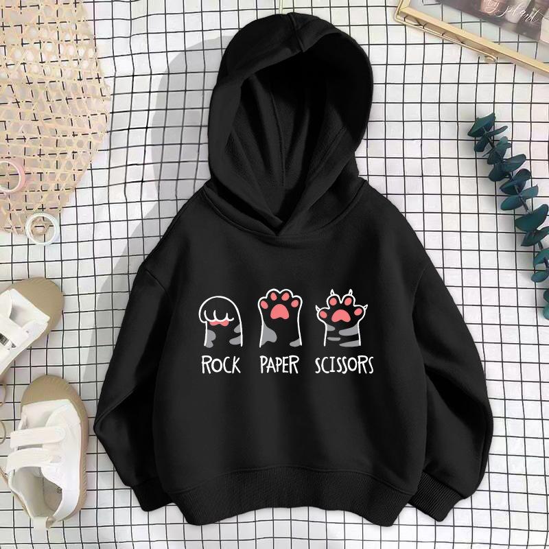 Girls' Shoulder Sweater Hooded Long-sleeved Loose Sweatshirt Casual Comfortable Hoodies Sweatshirts Girls