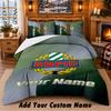Rapid Wien FC Pattern Bedding 3Pcs Set Custom Name, Bed Sheet And Pillowcases For Home Bedroom