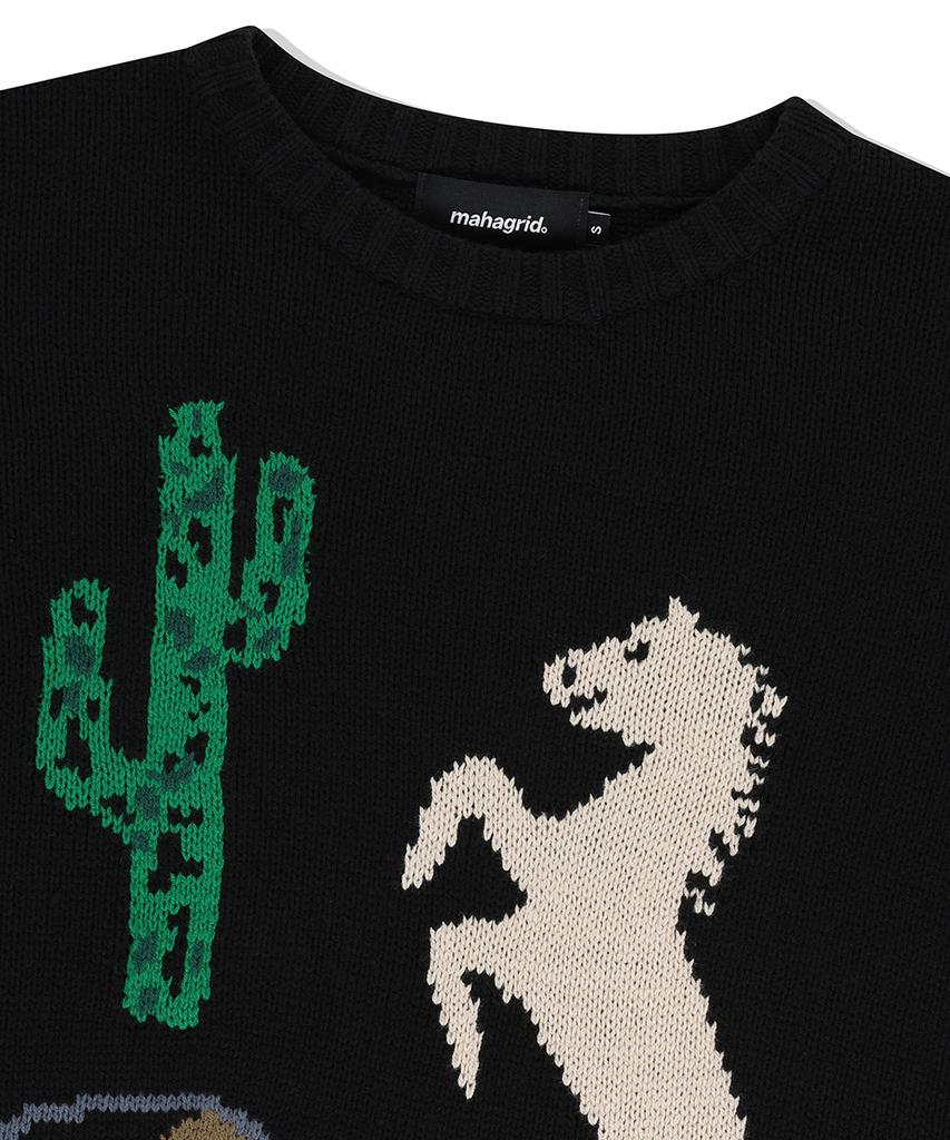 MAHAGRID Mgd Cowboy Knit Sweater Black(Mg2Efmk604A)
