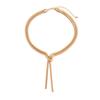 Sexy Multilayer Flat Snake Chain Necklace for Women Trend Gold Color Long Tassel Chest Necklace Daily Jewelry On the Neck