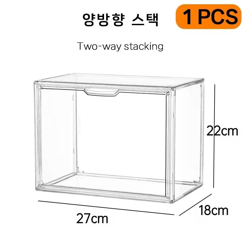 Clear Display Box for Fingures Clear Acrylic Foldable Toy Display Case for Figurines and Blind Box Dolls Action Figure Organizer