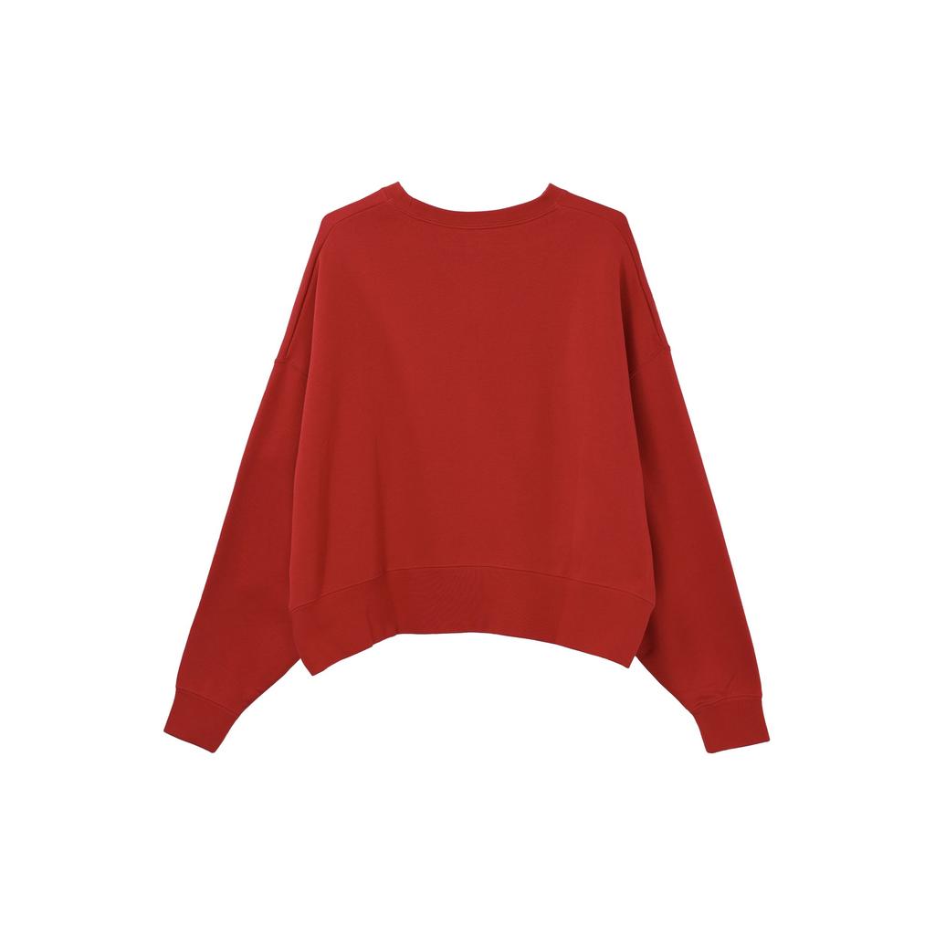 Nike CNY Collection New Year Edition Loose-Fit Knit Sport Long Sleeve Sweatshirt Women Sweatshirt Red DR7842-687