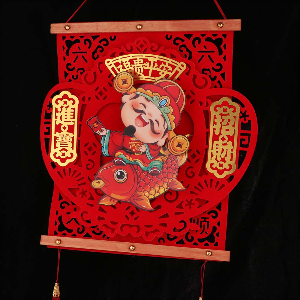 Traditional Shaking Head God Pendant Reusable Exquisite Hanging Ornaments with Tassel Creative New Year Ornaments Supermarkets