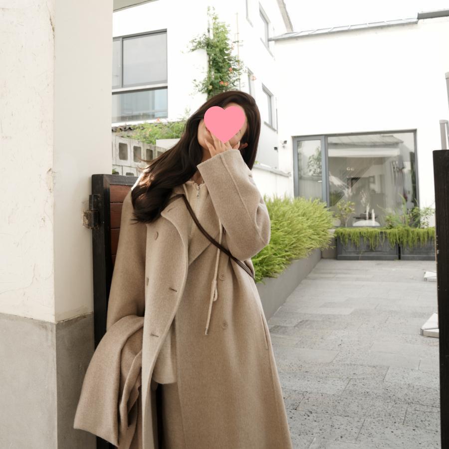 

Loose and Elegant Mid-Length Double-Sided Wool Coat: Versatile and Fashionable Autumn/Winter Style in Carbon Black, Medium Grey, and Natural Yellow. S (165-170cm | 60-66kg)