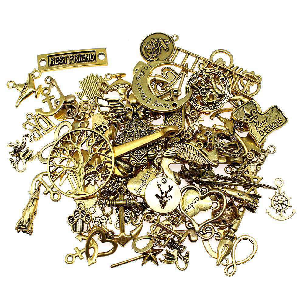 1 Set Mix Plants Charms Animals Pendants For Jewelry Making Findings