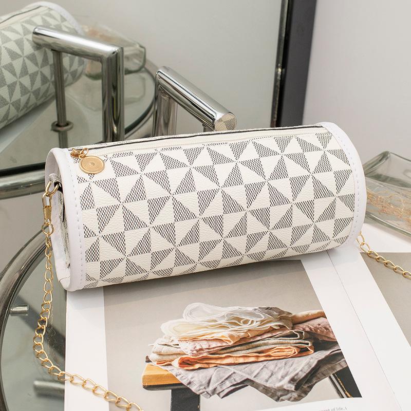Women's Bag New Fashion Printing Cylinder Shoulder Bag Fashion Simple Women's Pillow Bag Messenger Bag Bag