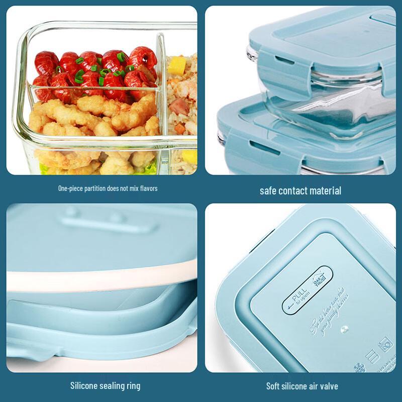Chuangde Divided Glass Meal Prep Container