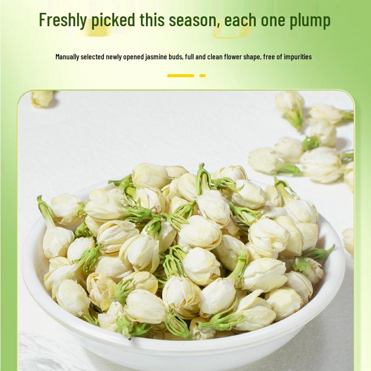 Жасмин 2025 Премиум Чайные пакетики с насыщенным ароматом - Сушеные цветы жасмина Хэнсянь Jasmine Flowers 100g (Bag)