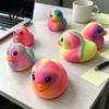 Gradient Duck Stress Relievers Rainbow Relief Toy, Slow Rise Colorful Squeeze Toy Soft Sensory Fidget Desk