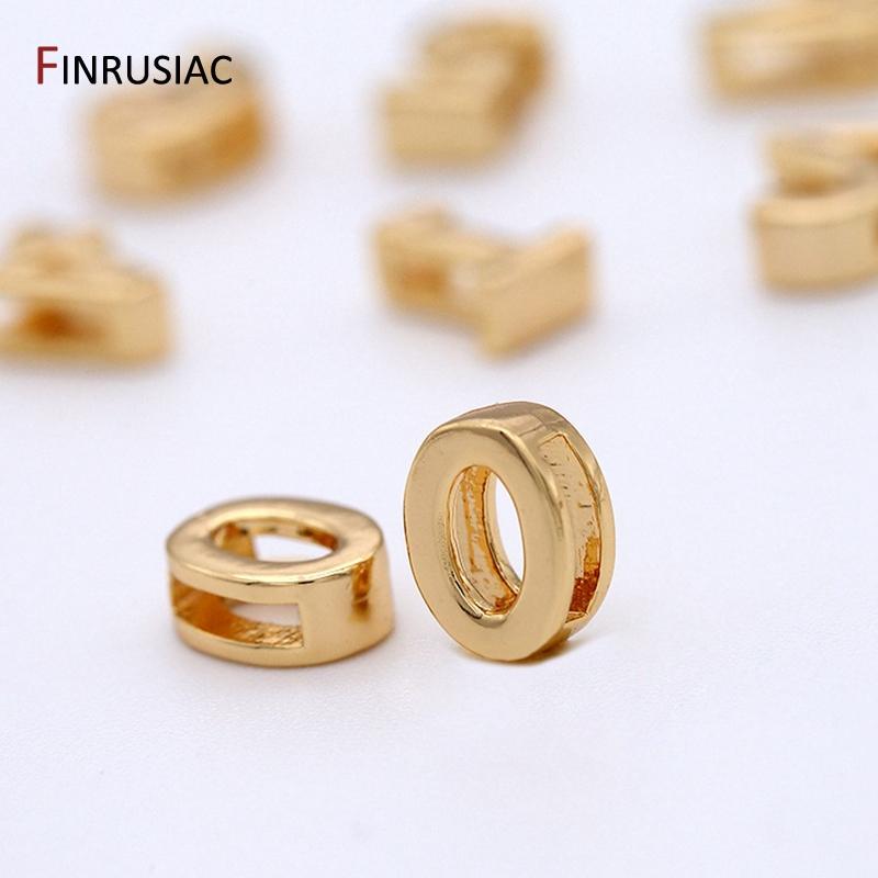 Simple Number 0-9 Number Beads Pendant For Beaded Bracelet Jewelry Making, Gold Plated Handmade DIY Beads Jewelry Accessories