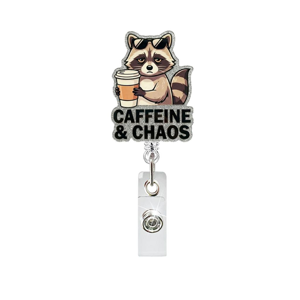 Goose Badge Reel Funny Retractable Id Holder Acrylic Badge Reel Glitter Doctor Id Badge Holder For Key Card Holder Teachers