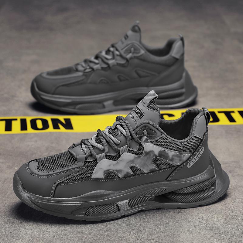 Summer breathable mesh travel shoes youth sports shoes casual heightening dad shoes tide