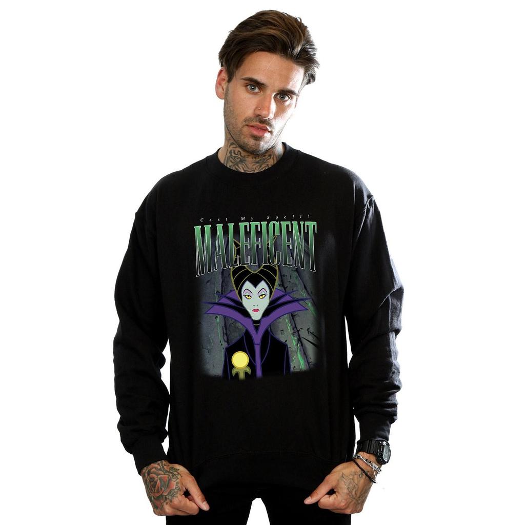 Disney Mens Sleeping Beauty Maleficent Montage Sweatshirt