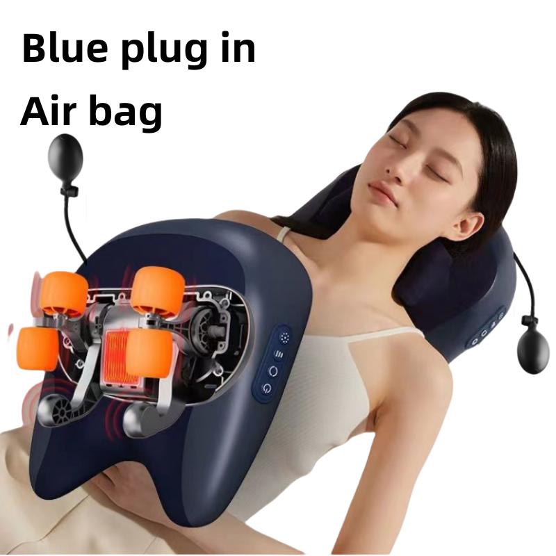 Trapezius Massage Draagbaar Kussen Draadloze Elektrische Huis Massager Verwarming Taille Nek Been Cervicaal 3D Shiatsu Kneedkussen UK