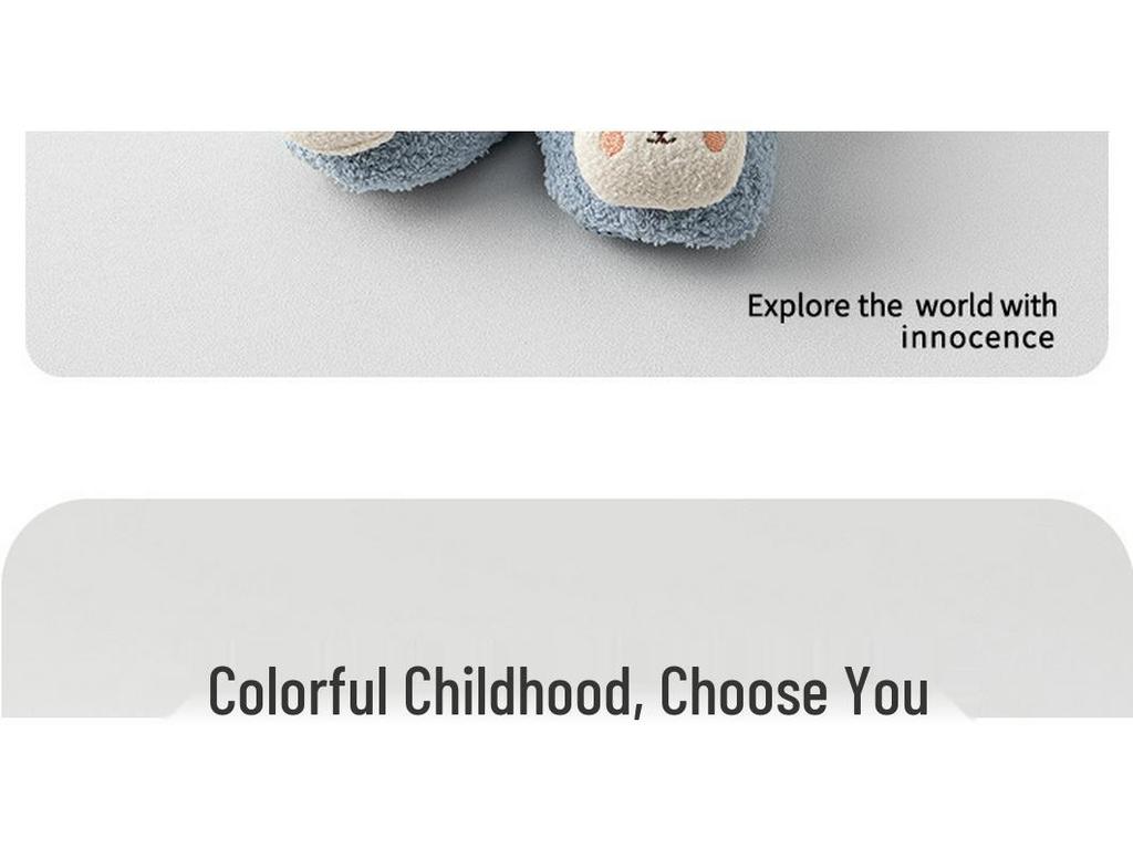 Chaussons Chauds en Polaire d'Agneau pour Bébé - Antidérapants, Épaissis pour l'Automne/Hiver