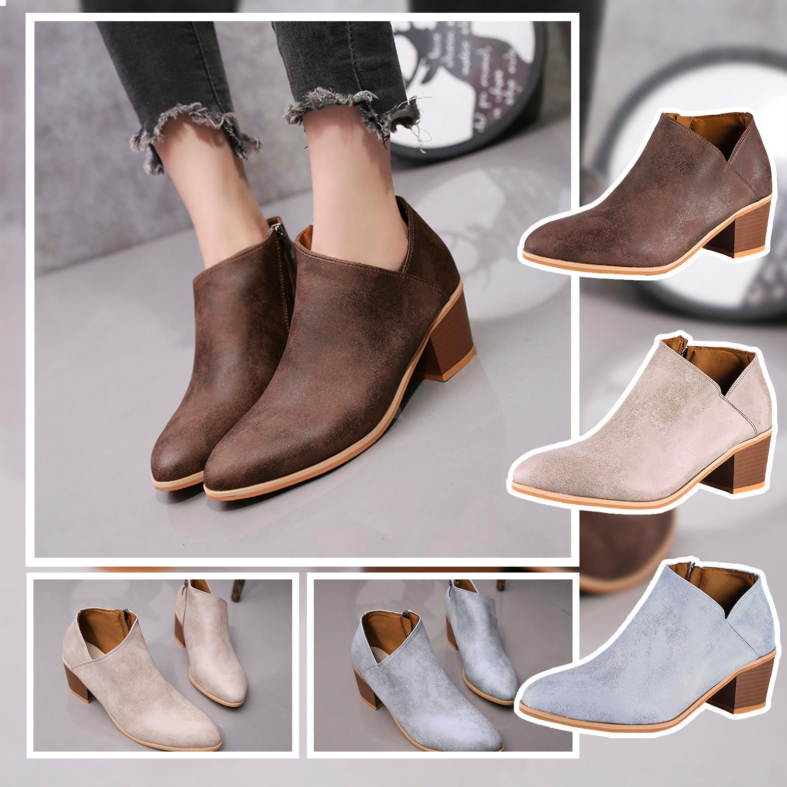 

Winter And Autumn Boots Womens Short Boots Pointed Toe Shoes