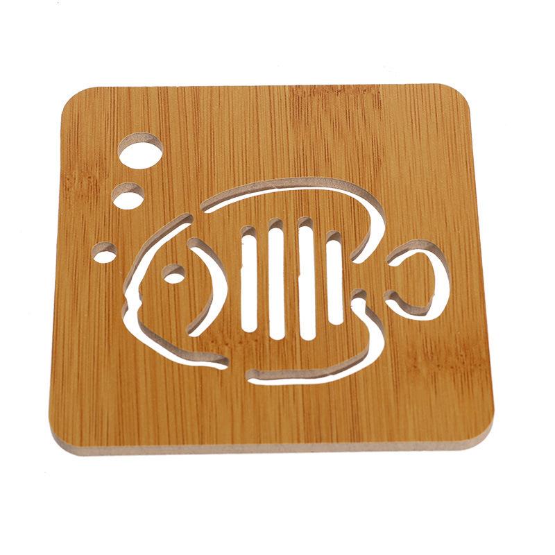 Cup Mat Wooden Tray Tea Coffee Cup Pad Heat Resistant Tableware Mug Mat Drinks Holder Placemat Decoration