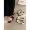 French Thick Heel Color Matching Mary Jane Single Shoes Women's Shoes 2025 New Spring and Autumn Winter Retro Small Fragrant Evening Shoes