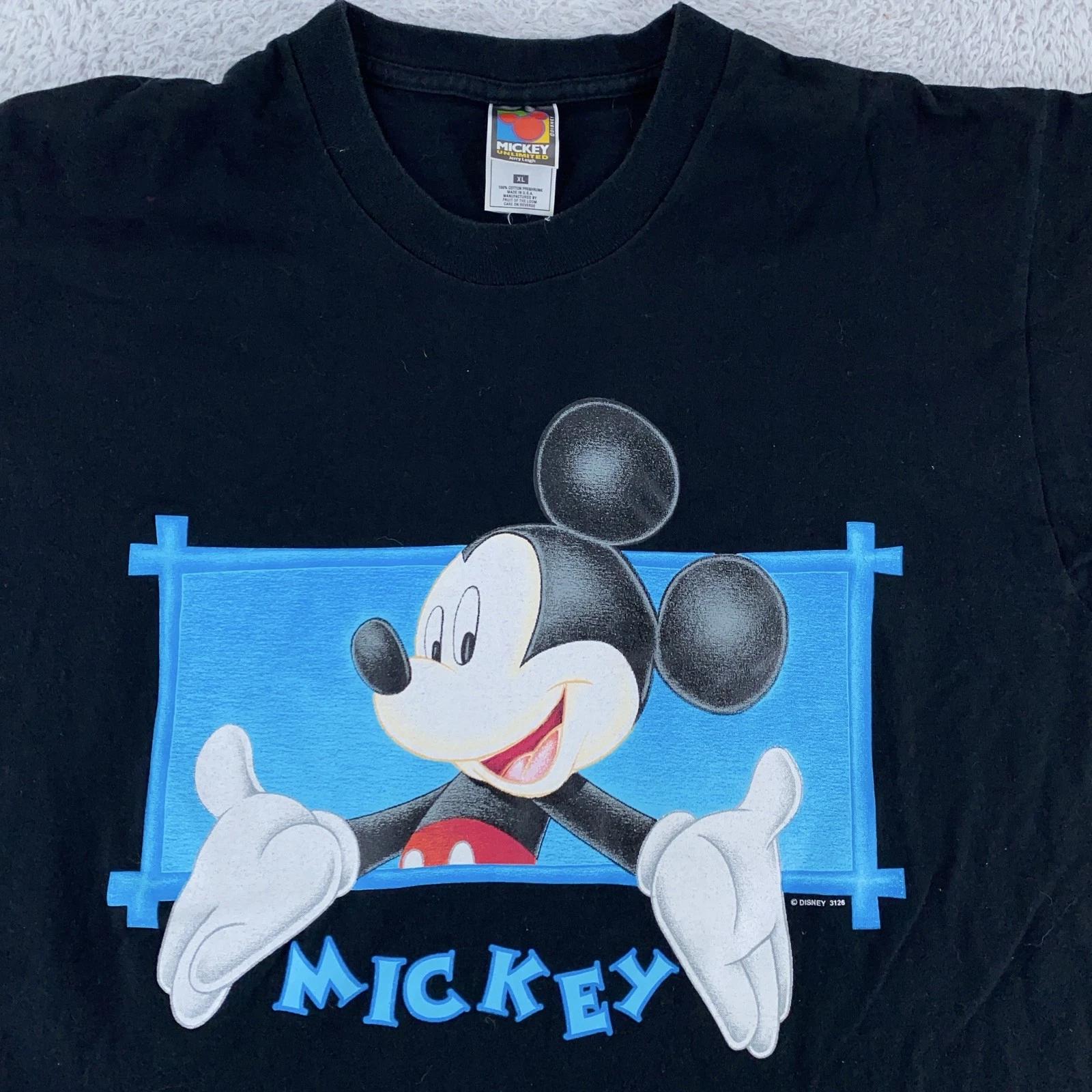 Vintage Mickey Mouse Shirt L/XL Disney Unlimited Cartoon Tee Jerry Leigh 90s 2XL