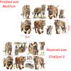 DIY Safari Animal Wall Stickers for Kids Room Decor Tiger Elephant Zebra Tropical Rainforest Savanna Nursery Decals Christmas Gifts
