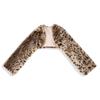 Set alla moda con giacca in pelliccia e pantaloni lunghi a stampa leopardo per performance di danza jazz per bambine