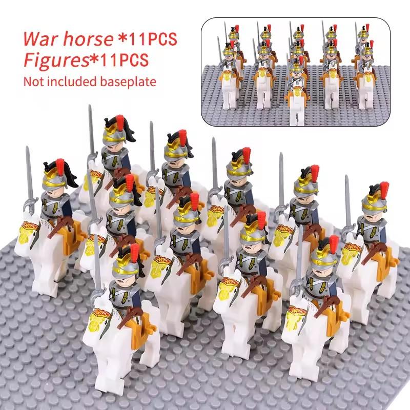 10 stücke Napoleonischen Kriege Militär Soldaten Bausteine WW2 Mini Figuren Französisch Britischen Fusilier Gewehre Waffen Spielzeug Für Kinder