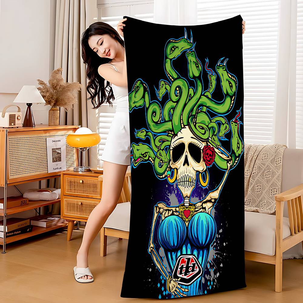 T-Troy L-LeeS Designs Microfiber Blanket Quick Drying Beach Towels Oversized Printing Super Absorbent Pool Towel Blanket