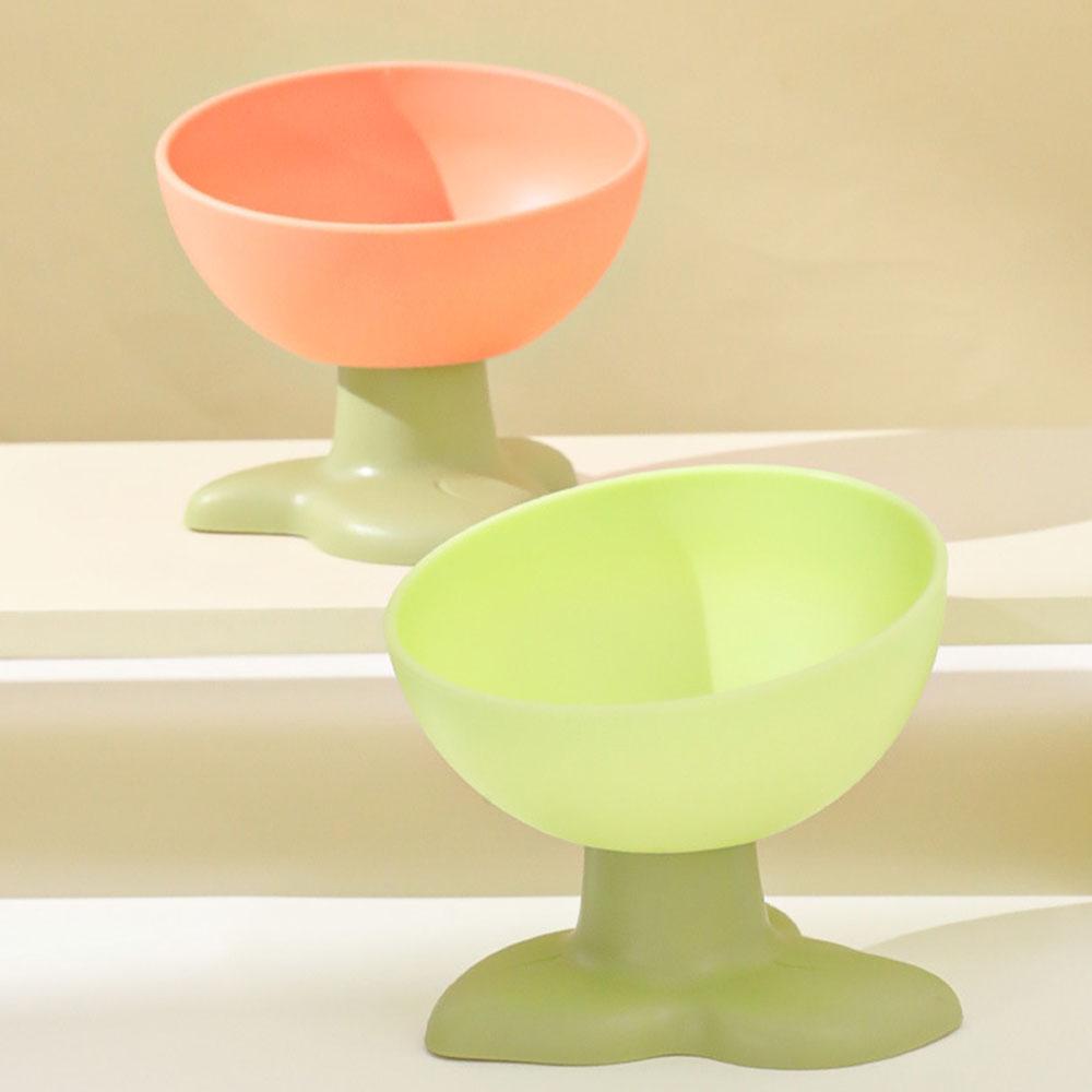 Pet Flower Cat Bowl Ceramic Food Water Dish - Cute Pet Feeder Bowl Non-Slip Cat Supplies for Kitten Puppy Small Pets