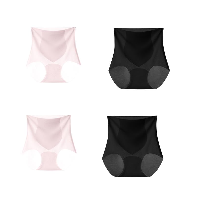 

4Pcs/set Seamless Women Panties High Waist Ice Silk Quick-drying Underwear Ladies Summer Ultra-thin Panties Women Fitness Briefs L