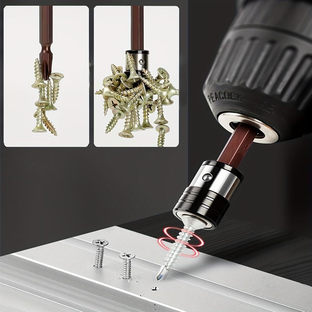 Set Biți Magnetici pentru Șurubelniță Oțel Aliaj Anti-Alunecare Biți Lungi de Găurit Coadă Hexagonală 1/4 Design Rafinat Magnetism Puternic, Bit Inel pentru Șurub PH2